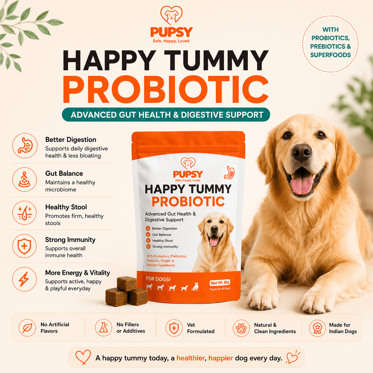 Pupsy Happy Tummy Probiotic